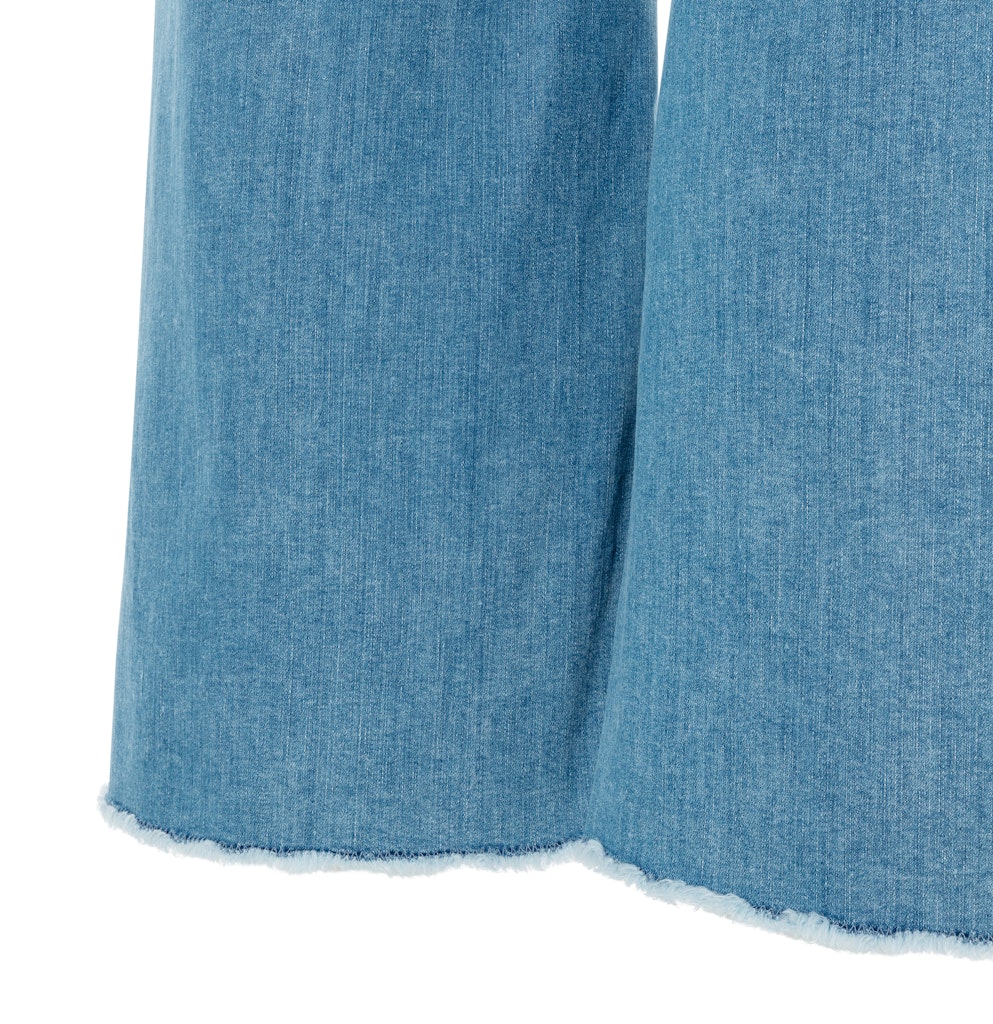 Mac Damen Jeans Blue High-Low W