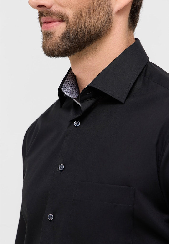 Eterna Herren Hemden lang Schwarz