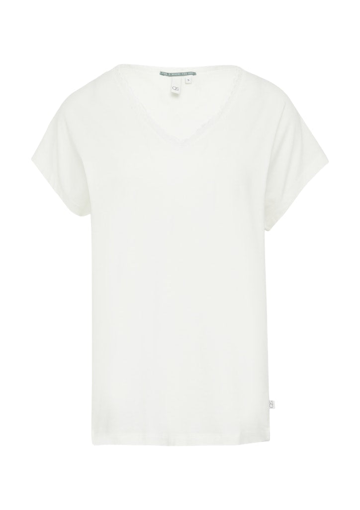 QS by S.Oliver Damen T-Shirts White