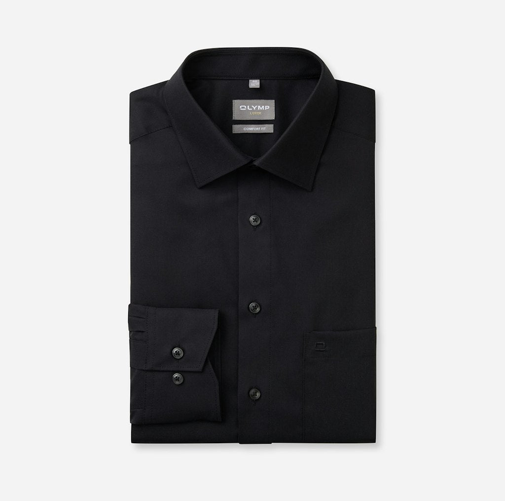 Olymp Herren Hemden lang Schwarz