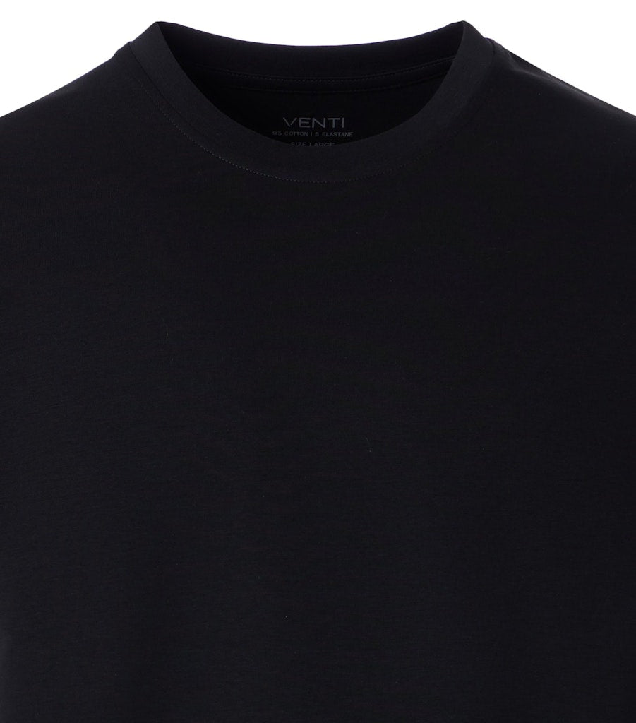 Venti Herren T-Shirts kurz Schwarz