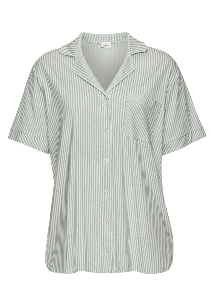Lascana Schlafanzug Dk Green Stripe