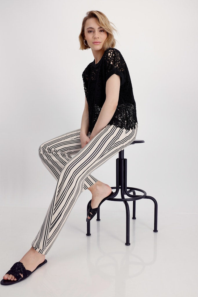 Monari Damen Pullover Schwarz