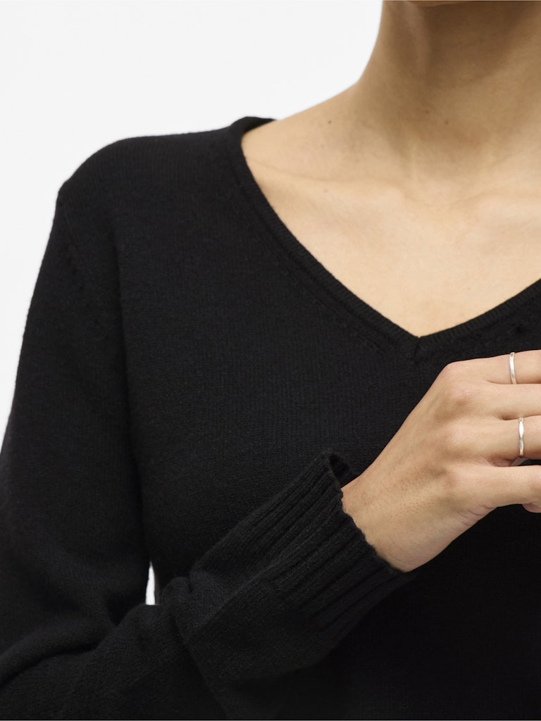 Vila Damen Pullover Black