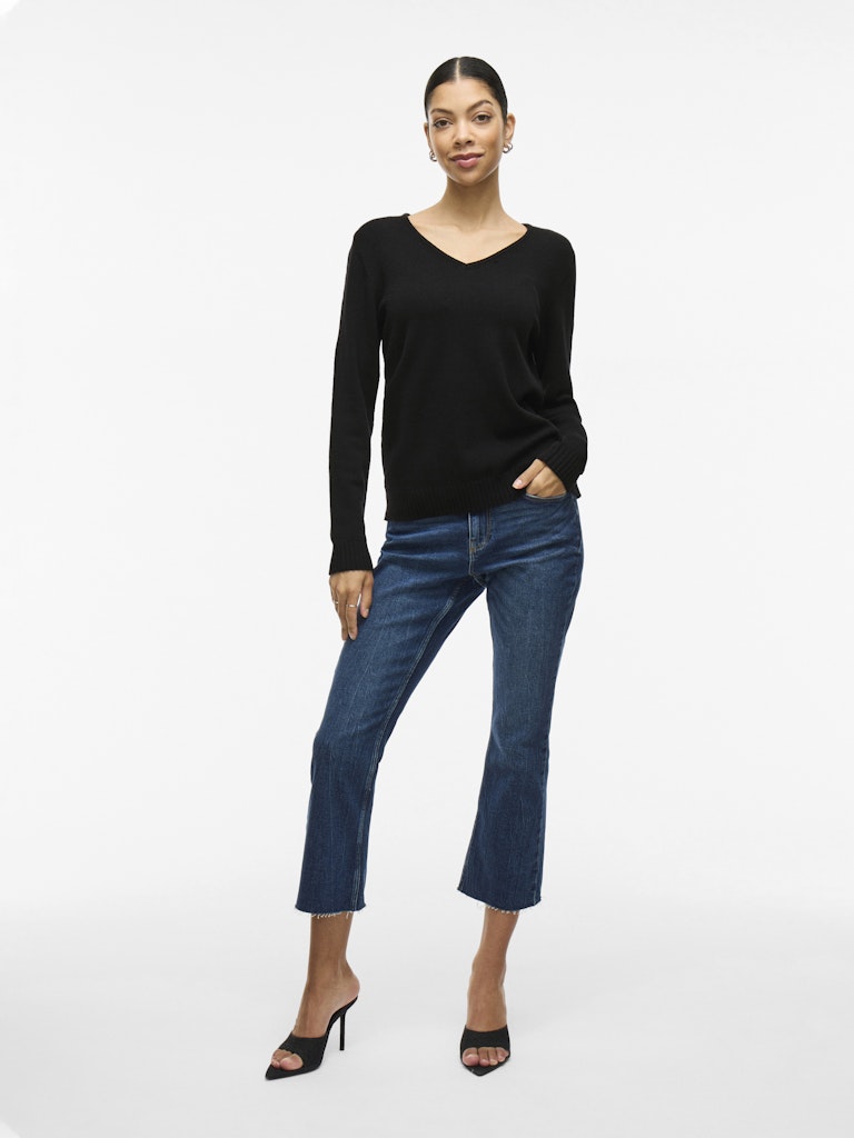 Vila Damen Pullover Black