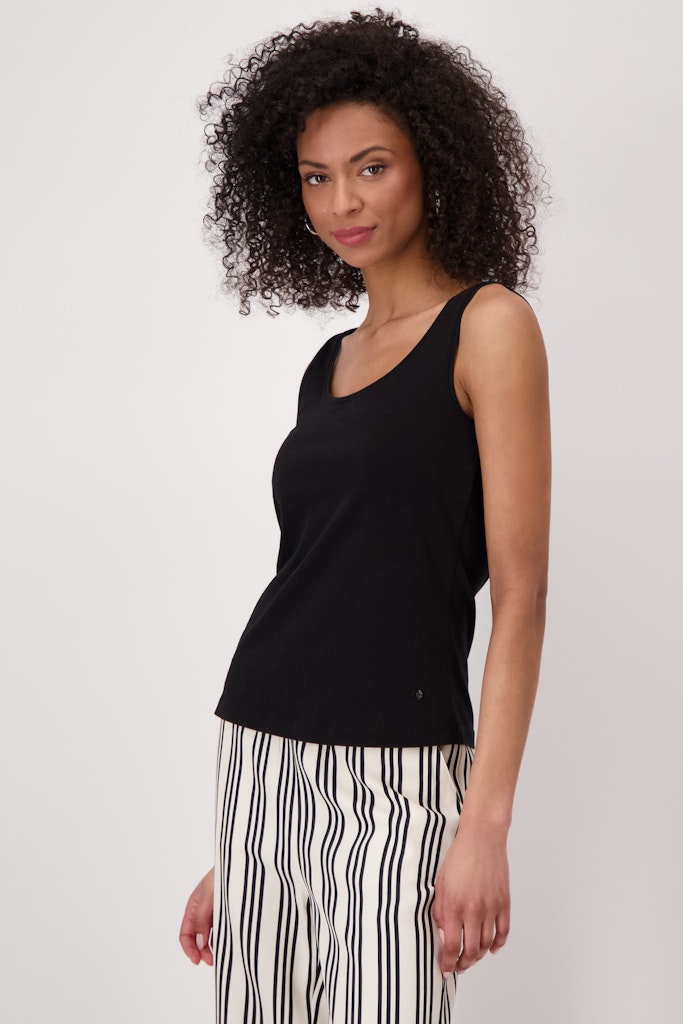 Monari Damen Tops Schwarz