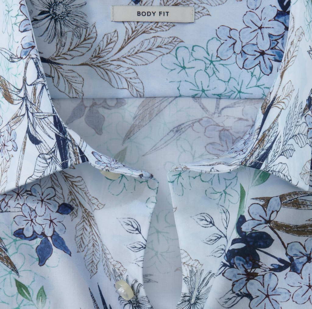 Olymp Herren Hemden lang Bleu