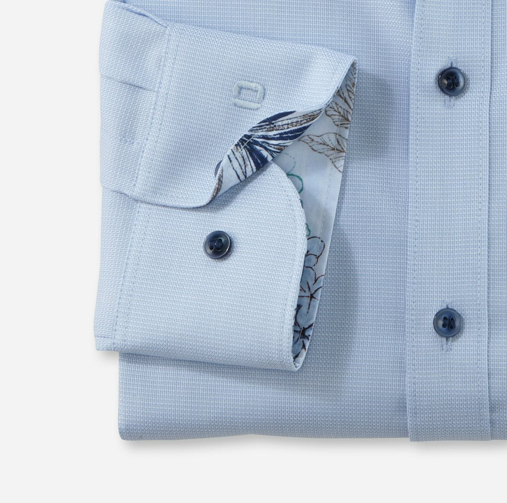 Olymp Herren Hemden lang Bleu