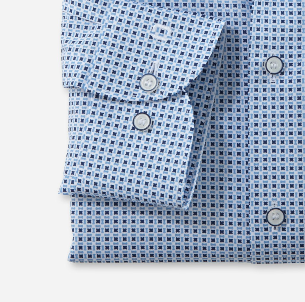 Olymp Herren Hemden lang Blau