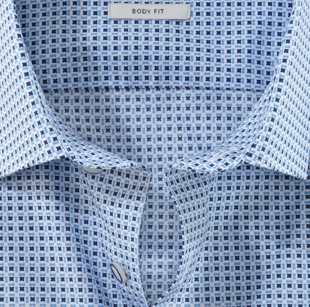 Olymp Herren Hemden lang Blau