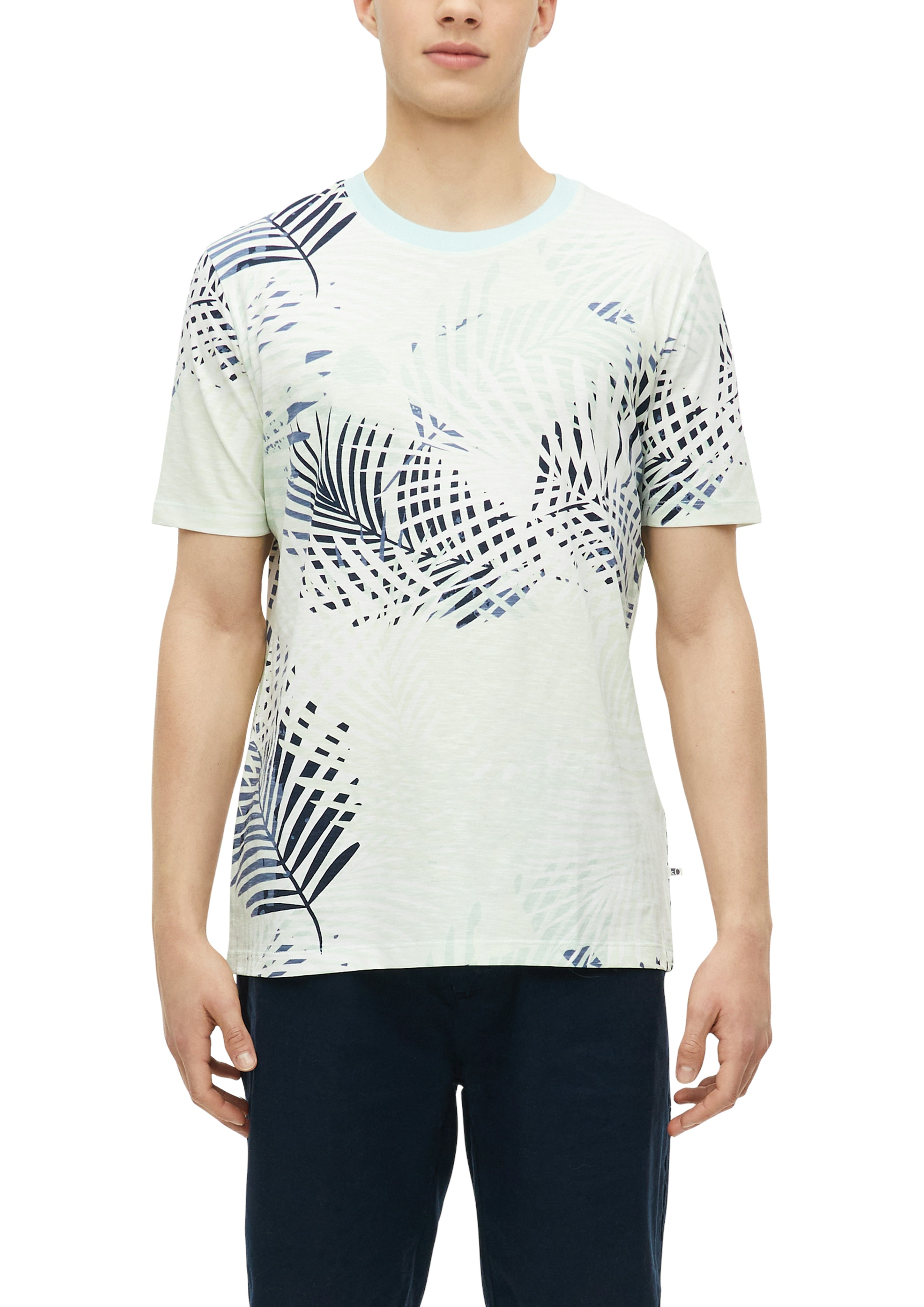S. Oliver red Herren T-Shirts kurz Blue Green