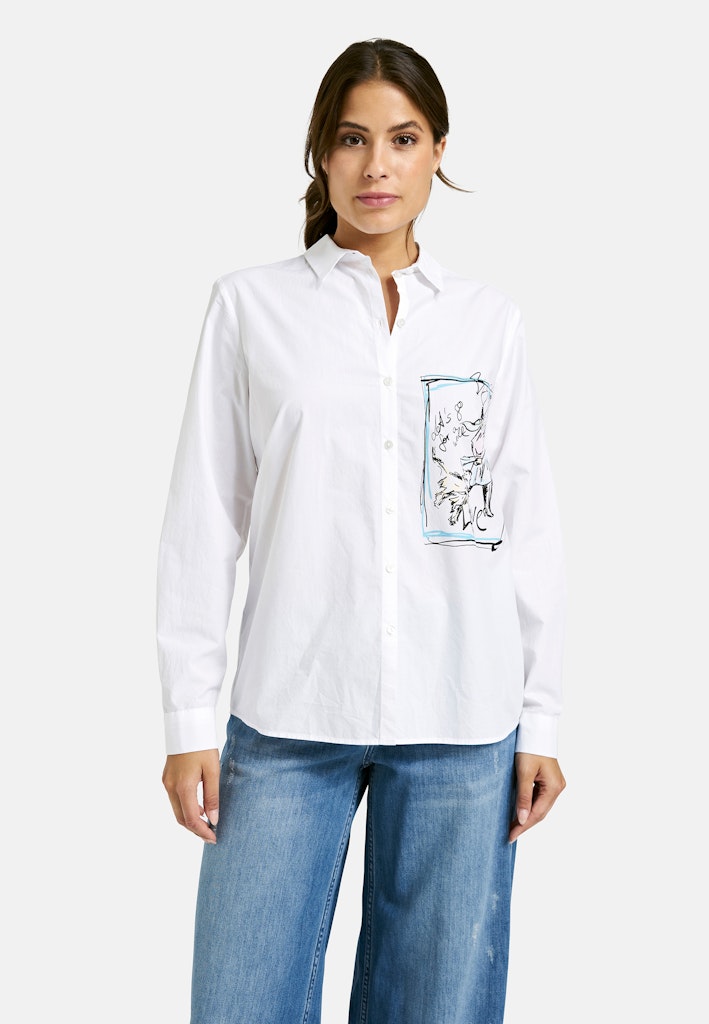 Milano Damen Blusen White Print