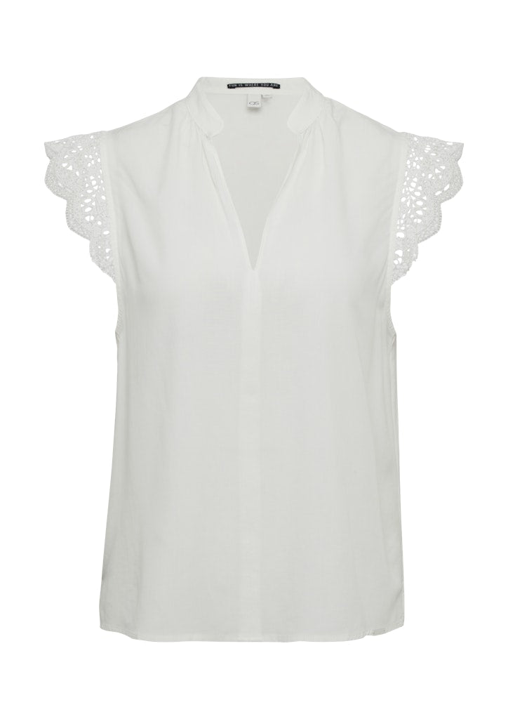 QS by S.Oliver Damen Blusen White
