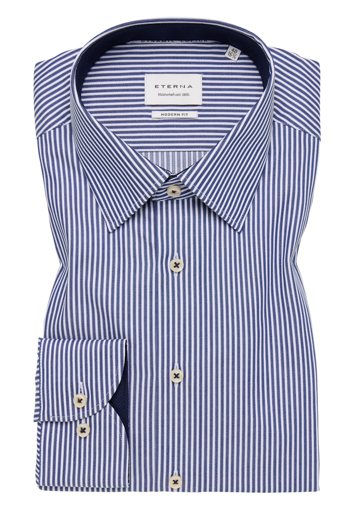 Eterna Herren Hemden lang Marine