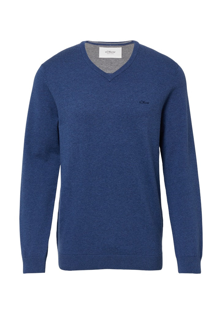S. Oliver red Herren Pullover Blue
