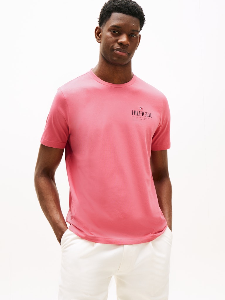 Tommy Hilfiger Herren T-Shirts kurz Thu Pink