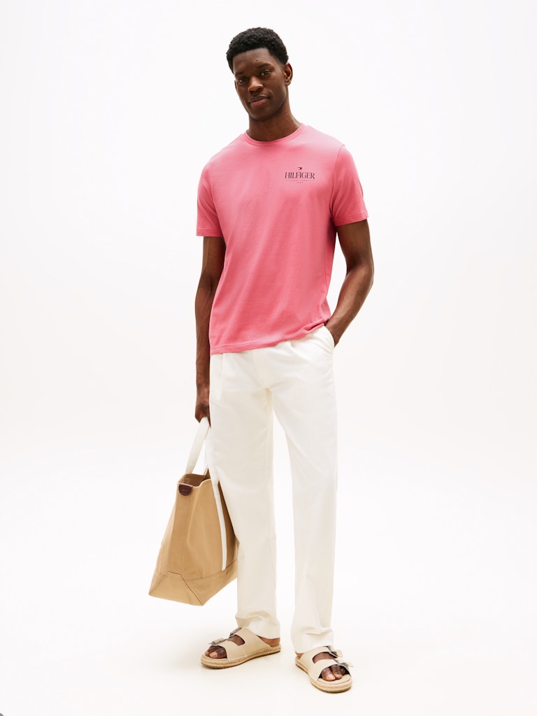 Tommy Hilfiger Herren T-Shirts kurz Thu Pink