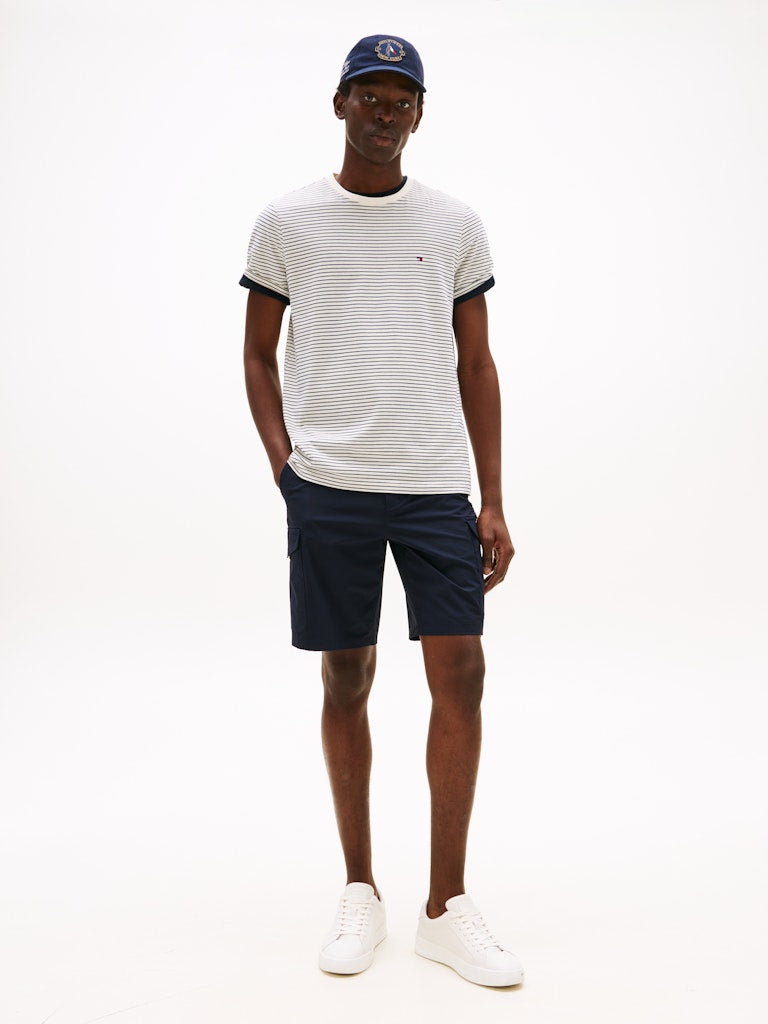 Tommy Hilfiger Herren T-Shirts kurz Fe White