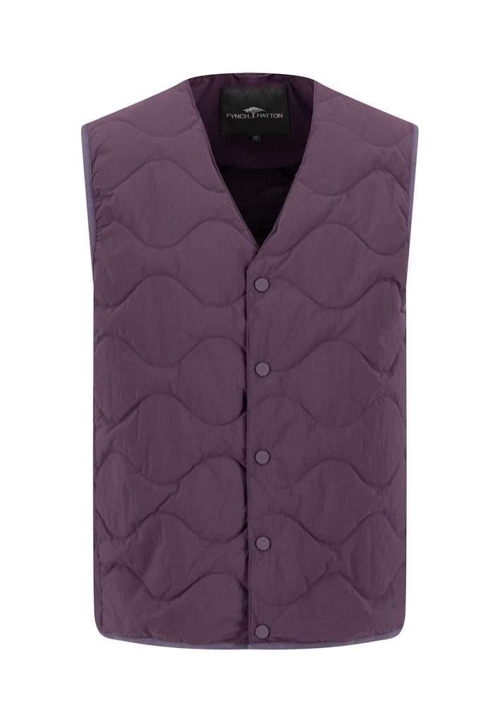 Fynch-Hatton Herren Westen Aubergine
