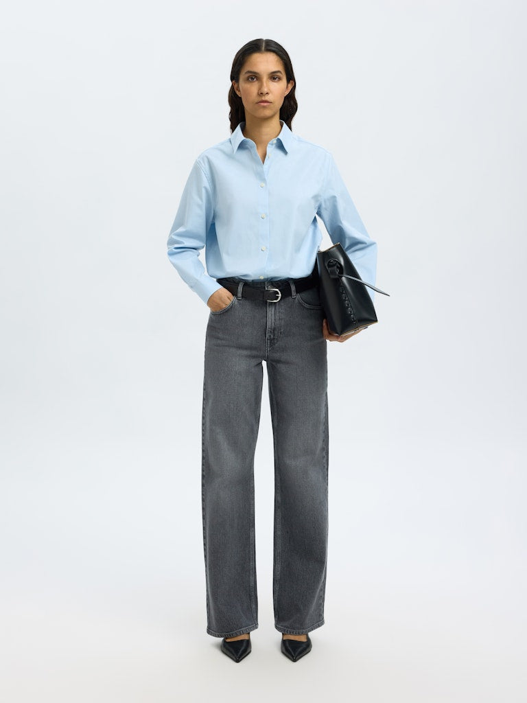 Selected Femme Damen Jeans Medium Grey Den