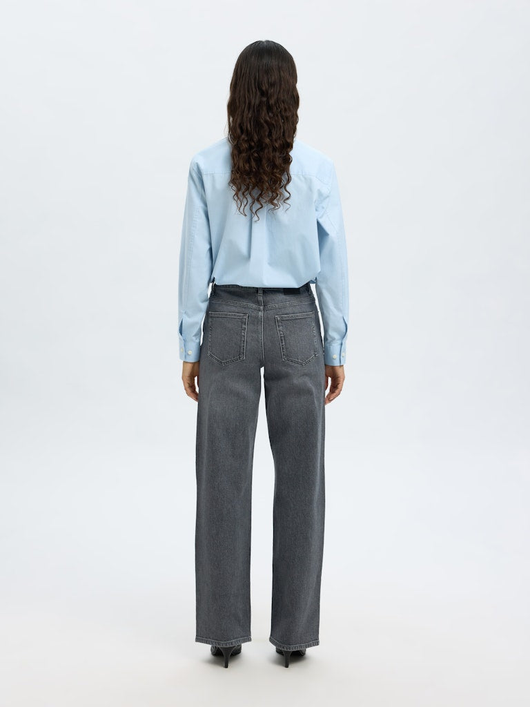 Selected Femme Damen Jeans Medium Grey Den