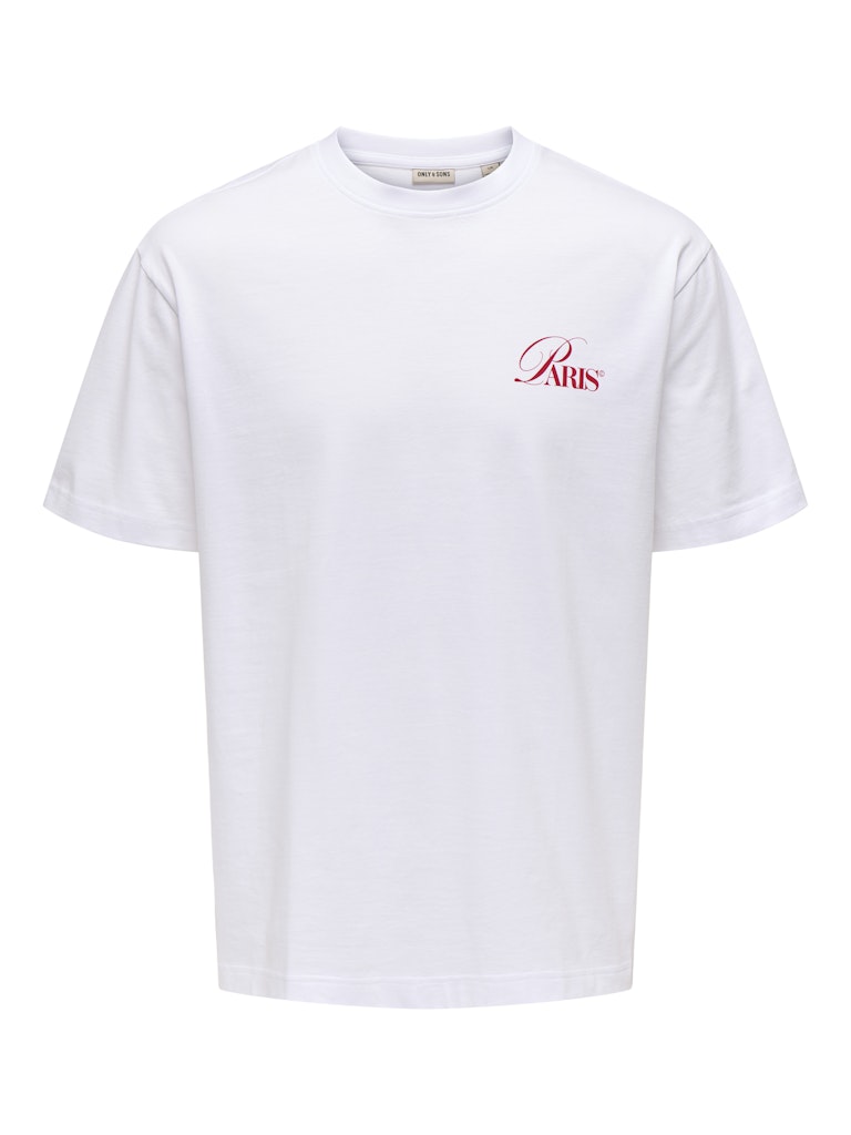 Only & Sons Herren T-Shirts kurz Bright White/Pa