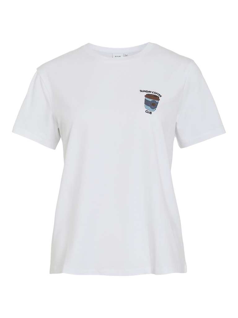 Vila Damen T-Shirts Bright White/Em