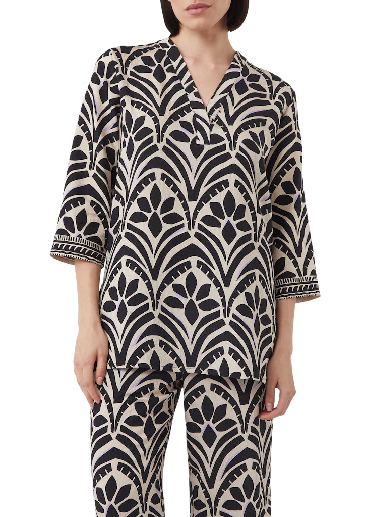 Comma CI Damen Blusen A Grey/Black