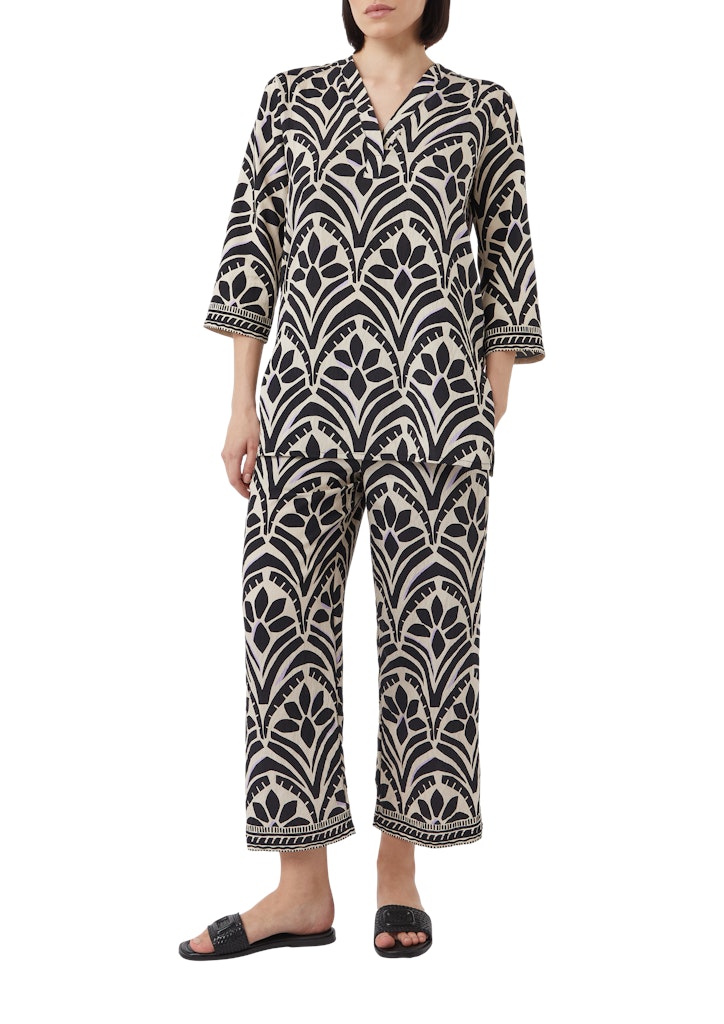 Comma CI Damen Blusen A Grey/Black