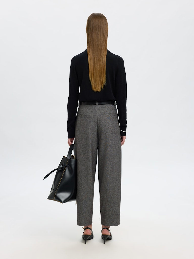 Selected Femme Damen Hosen Black/Structure