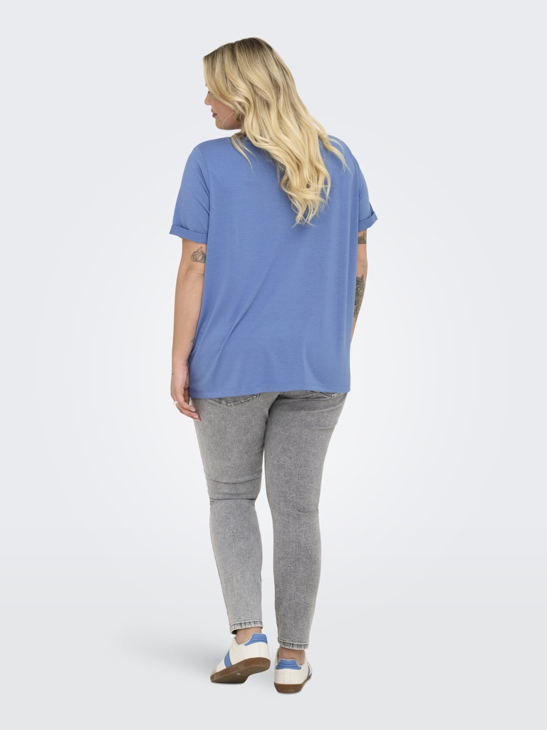 Only Caramkoma Damen T-Shirts Blue Yonder