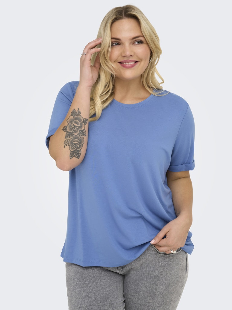 Only Caramkoma Damen T-Shirts Blue Yonder