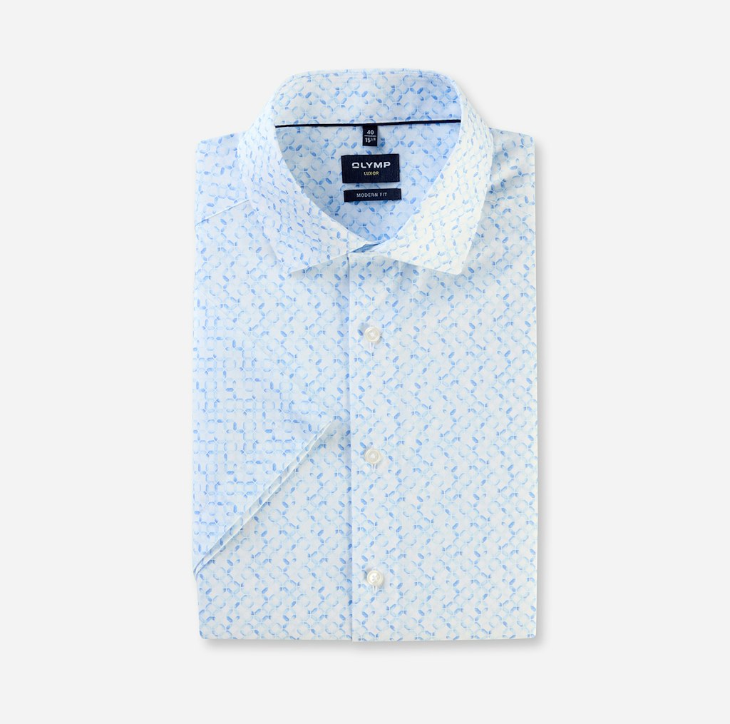 Olymp Herren Hemden kurz Bleu