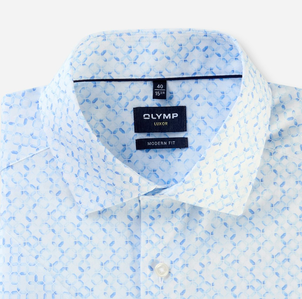 Olymp Herren Hemden kurz Bleu
