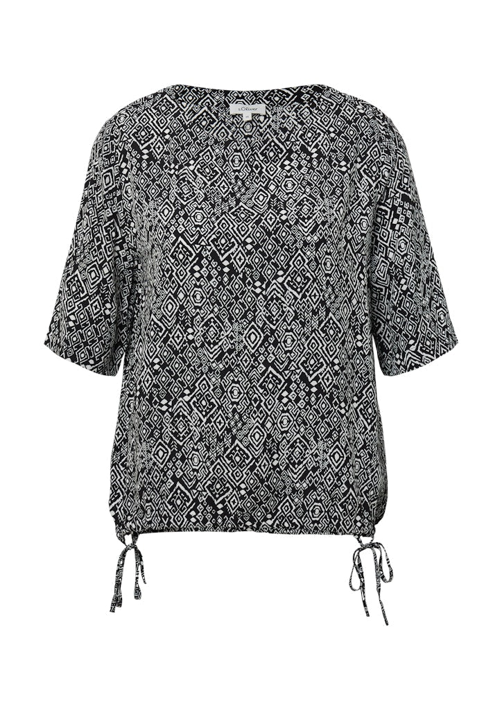 S. Oliver red Damen Blusen Grey/Black