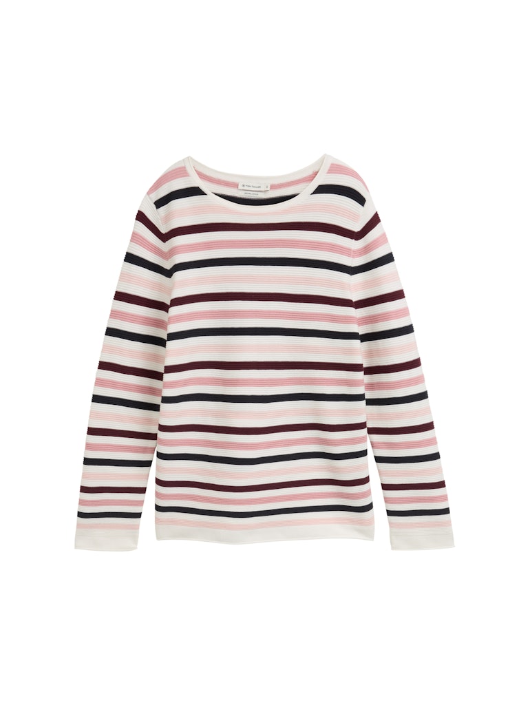 Tom Tailor Damen Pullover Rose Ottoman Kn