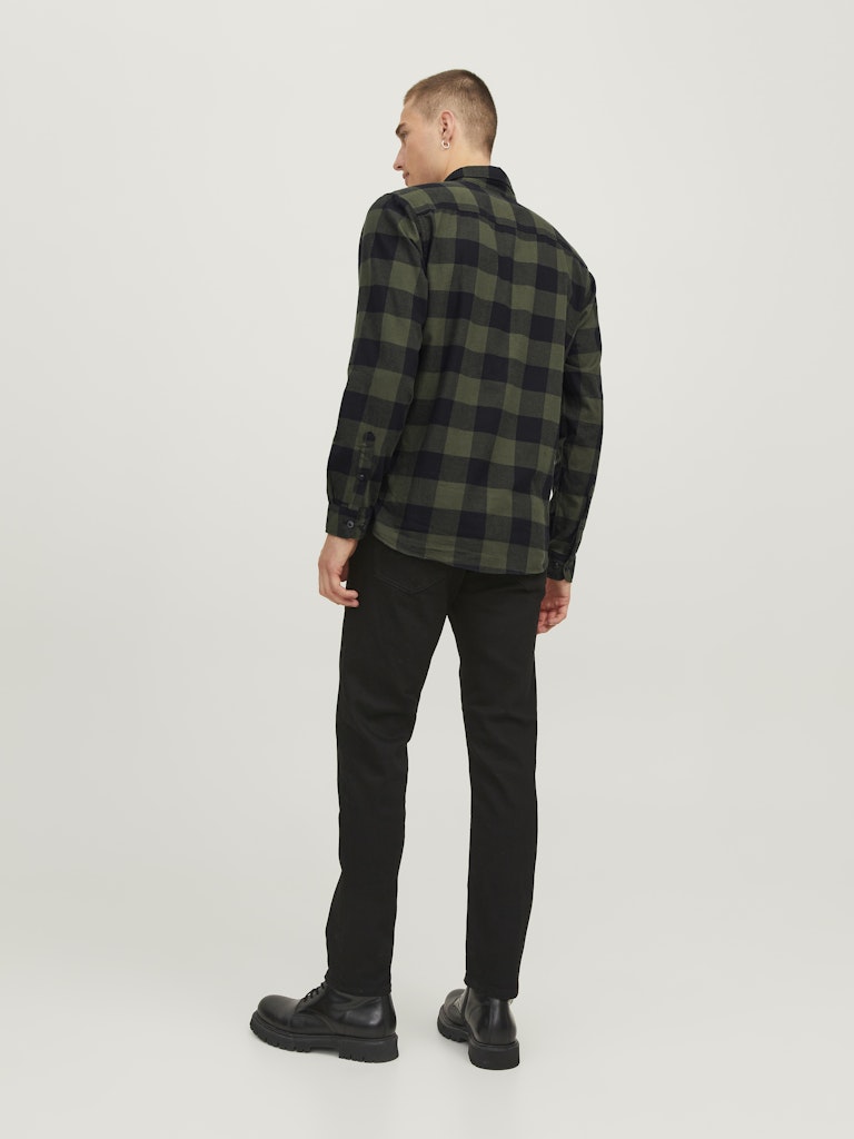 Jack & Jones Herren Hemden lang Dusty Olive/Sli
