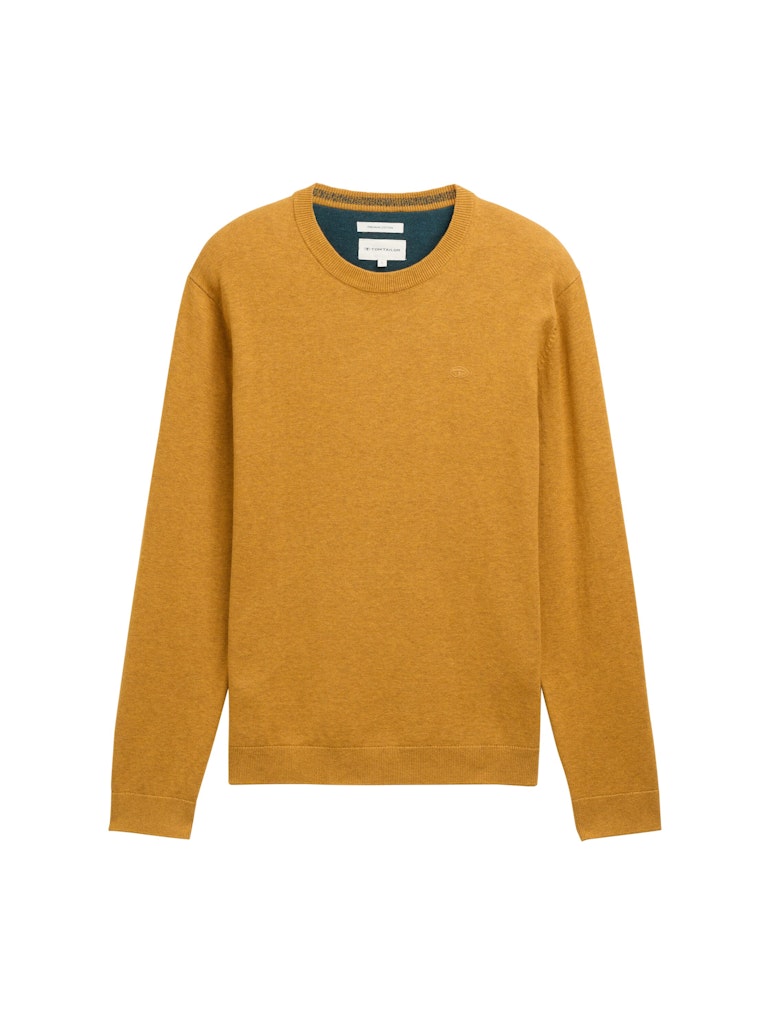 Tom Tailor Herren Pullover Mustard Melange