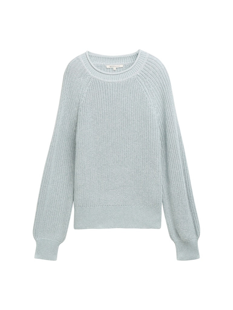 Tom Tailor denim Damen Pullover Silver Cloud Bl