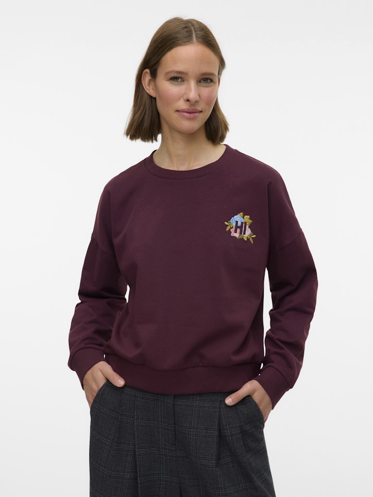 Vero Moda Damen Sweatshirts Winetasting/Hi