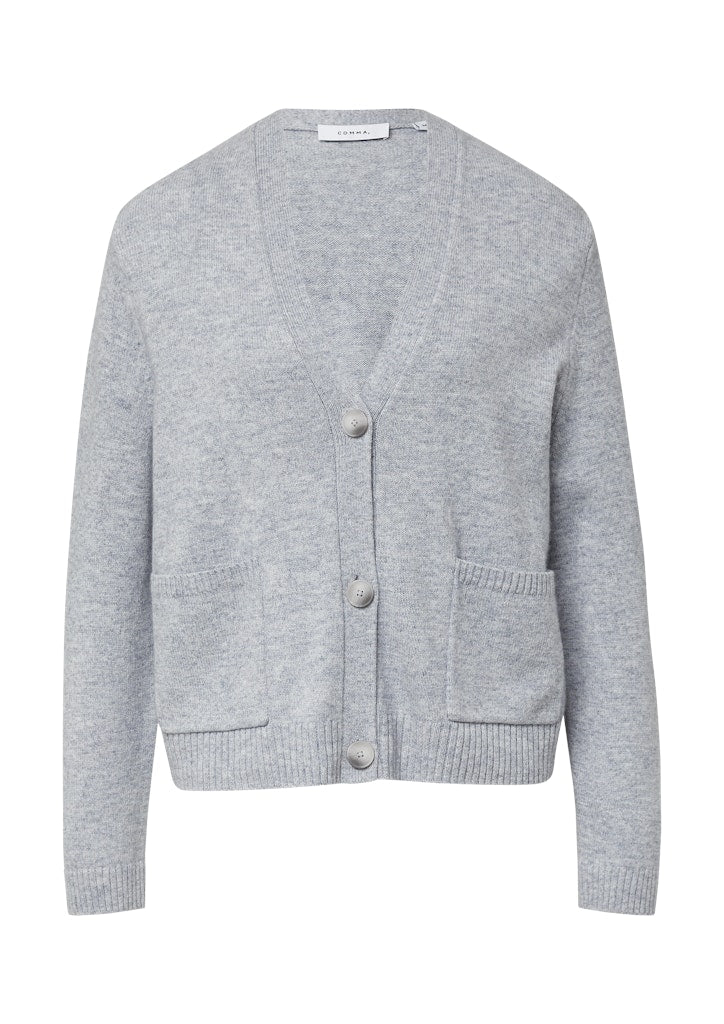 Comma Damen Strickjacken Grey/Black