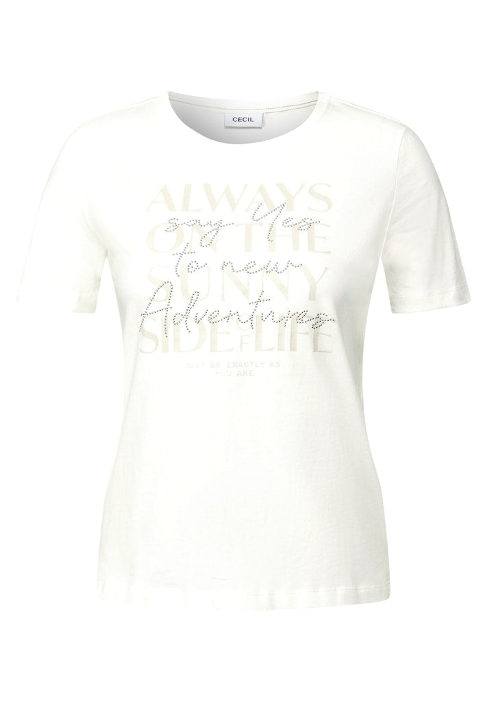 Cecil Damen T-Shirts Vanilla W