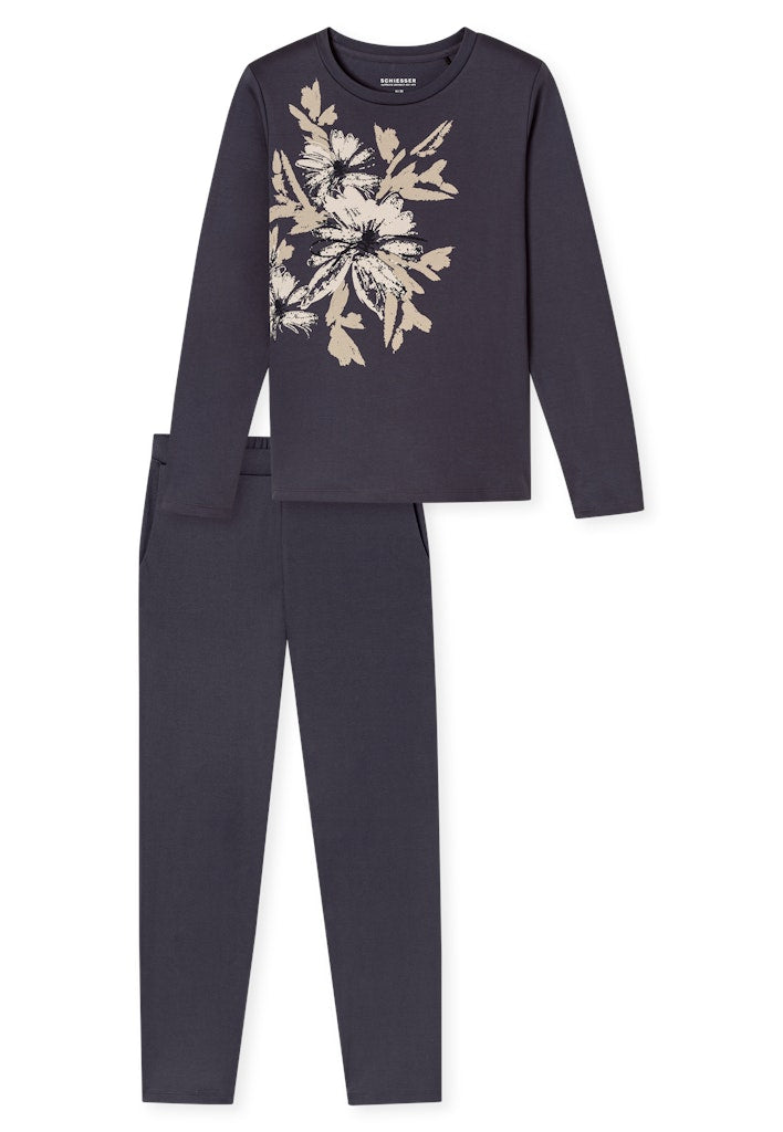 Schiesser Schlafanzug Graphit