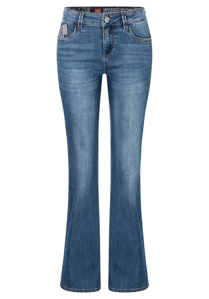 Timezone Damen Jeans Mid Blue W