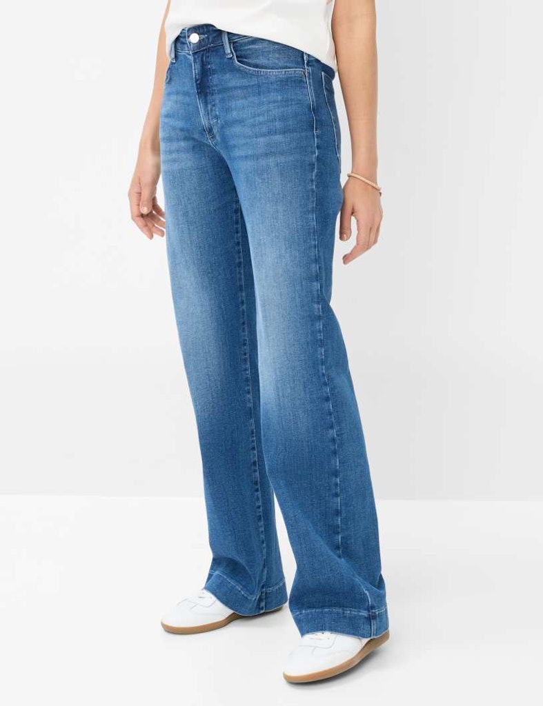 Brax Damen Jeans Used Light Blue