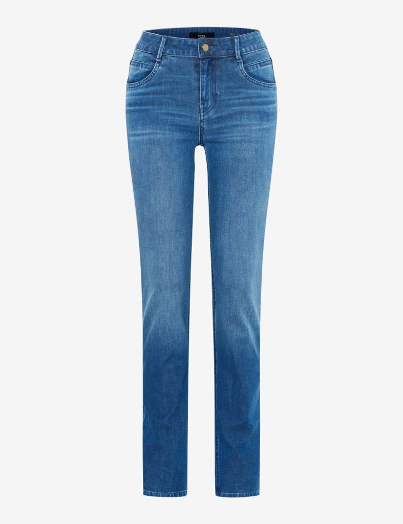 Brax Damen Jeans Used Stone Blue