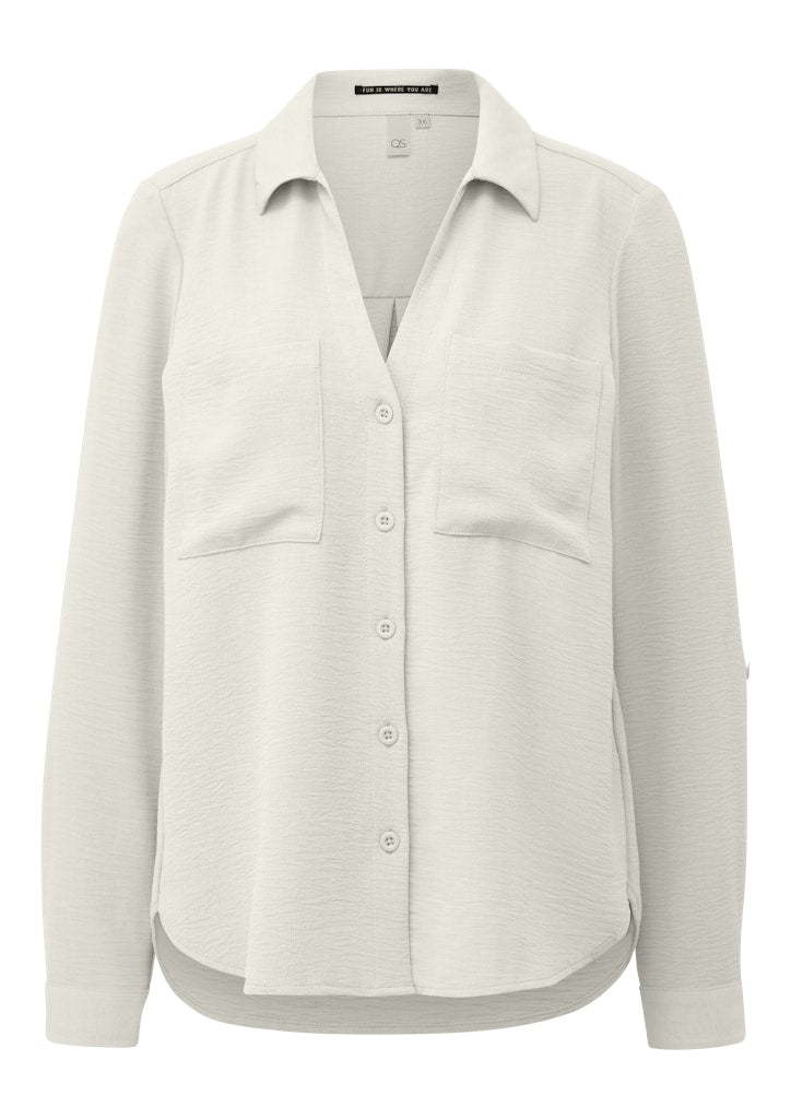 QS by S.Oliver Damen Blusen White