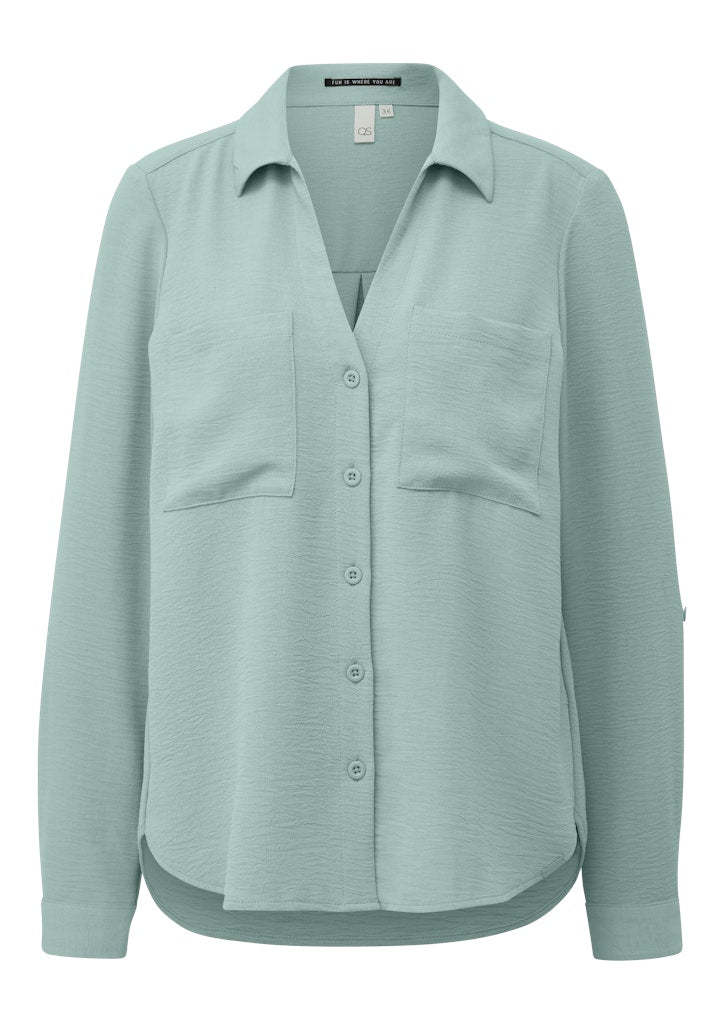 QS by S.Oliver Damen Blusen Blue Green