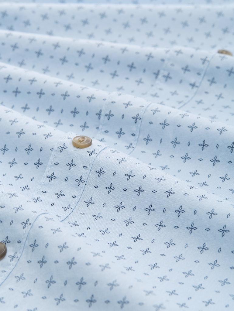 Tom Tailor denim Herren Hemden lang Light Blue Navy