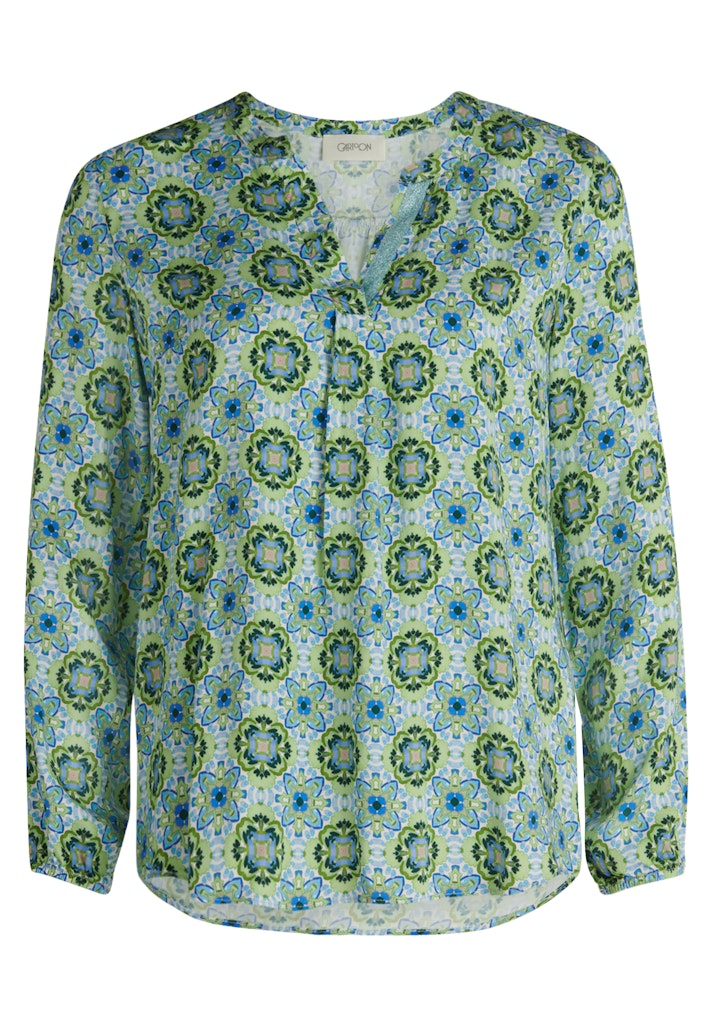 Cartoon Damen Blusen Green/Blue